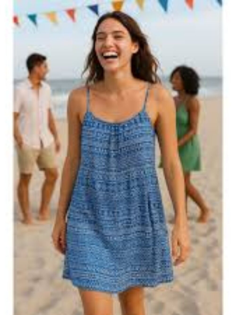Southern Tide Blue Stream Sun Dress Size L